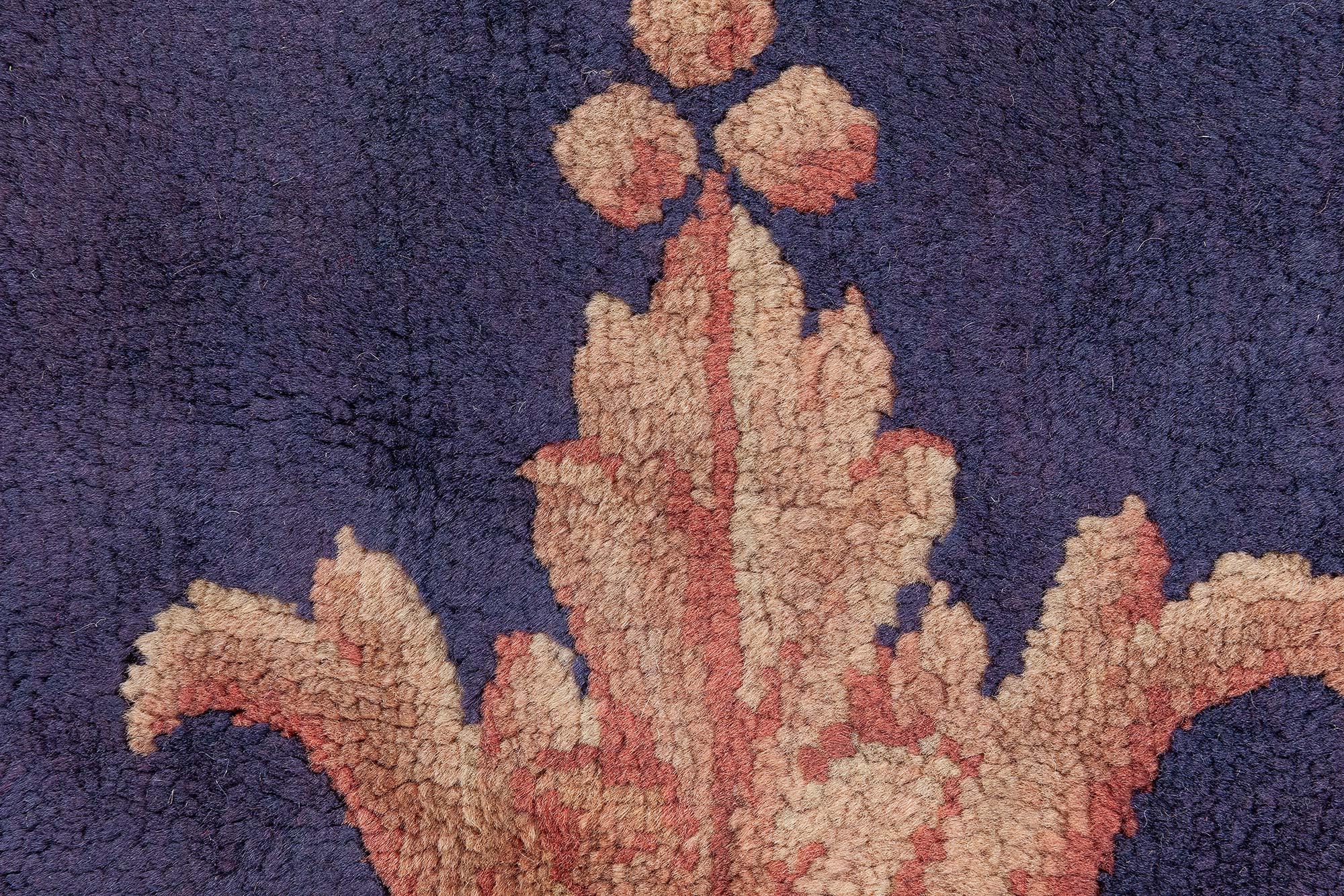 Autentico tappeto di lana francese Savonnerie Bold fatto a mano Doris Leslie Blau In condizioni buone in vendita a New York, NY