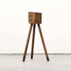 Authentic French Wabi-Sabi / Primitive Wood Chopping Block