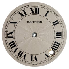 Cadran original authentique Cartier face cercle blanc/blanc cassé