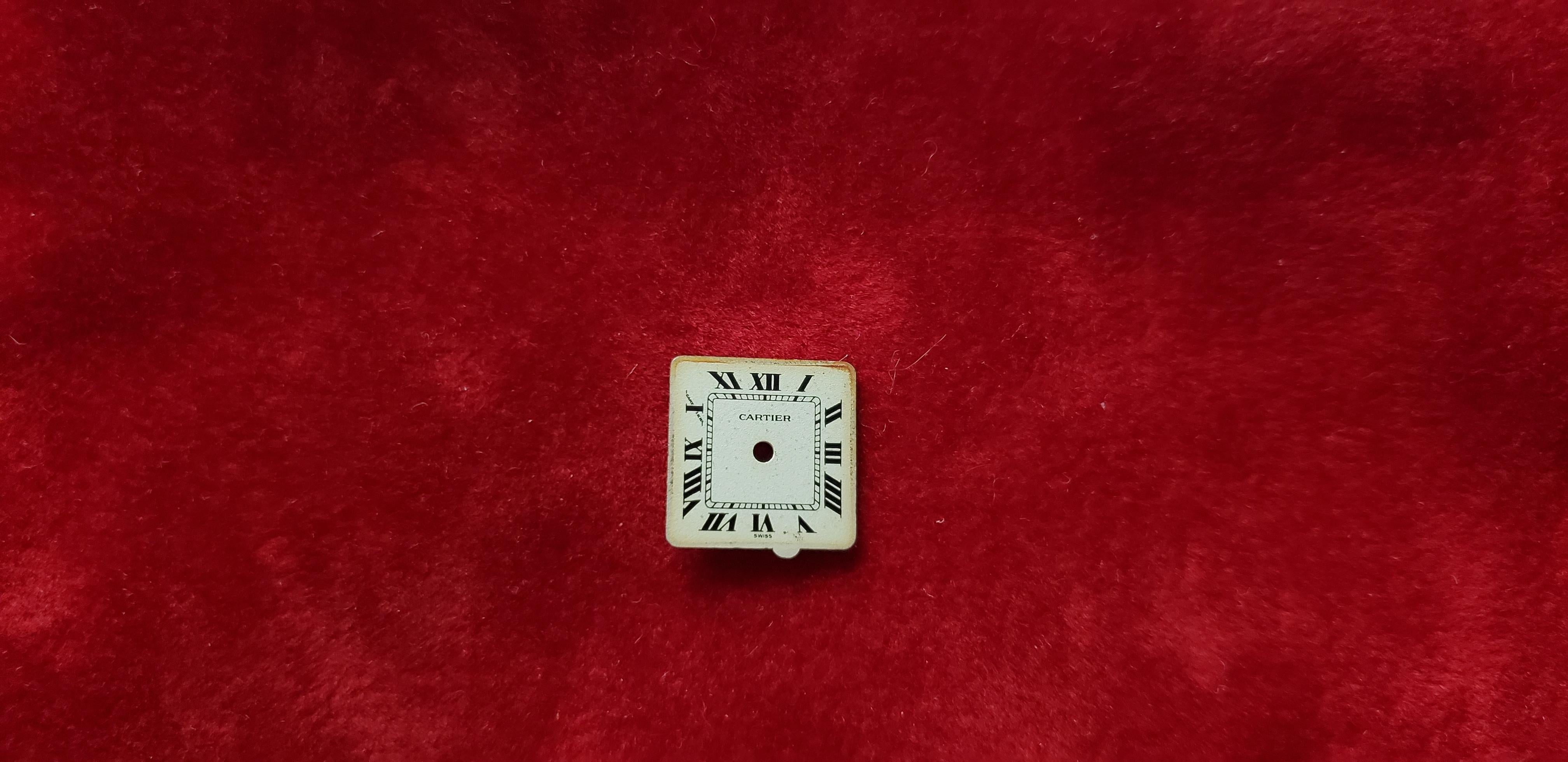 Authentic Genuine Original Cartier Face Dial White/Off White Dial In Excellent Condition For Sale In Sugar Land, TX