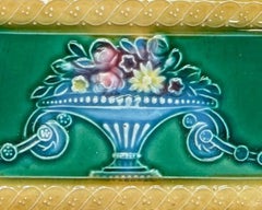 Authentic Glazed Art Deco Relief Tiles, Belga, circa 1920s