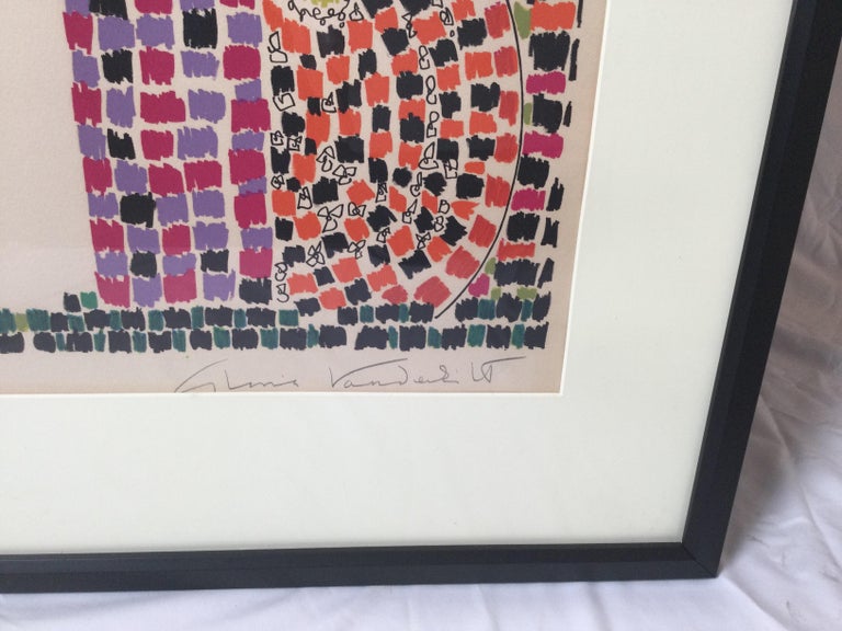 American Authentic Signed Gloria Vanderbilt Litho, Titled Two Japanese 1970's For Sale