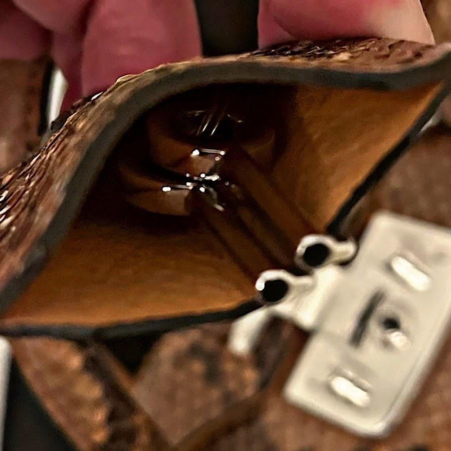 Authentic Gucci 14 FW Frida Giannini Runway Python Lady Lock Handbag For Sale 9