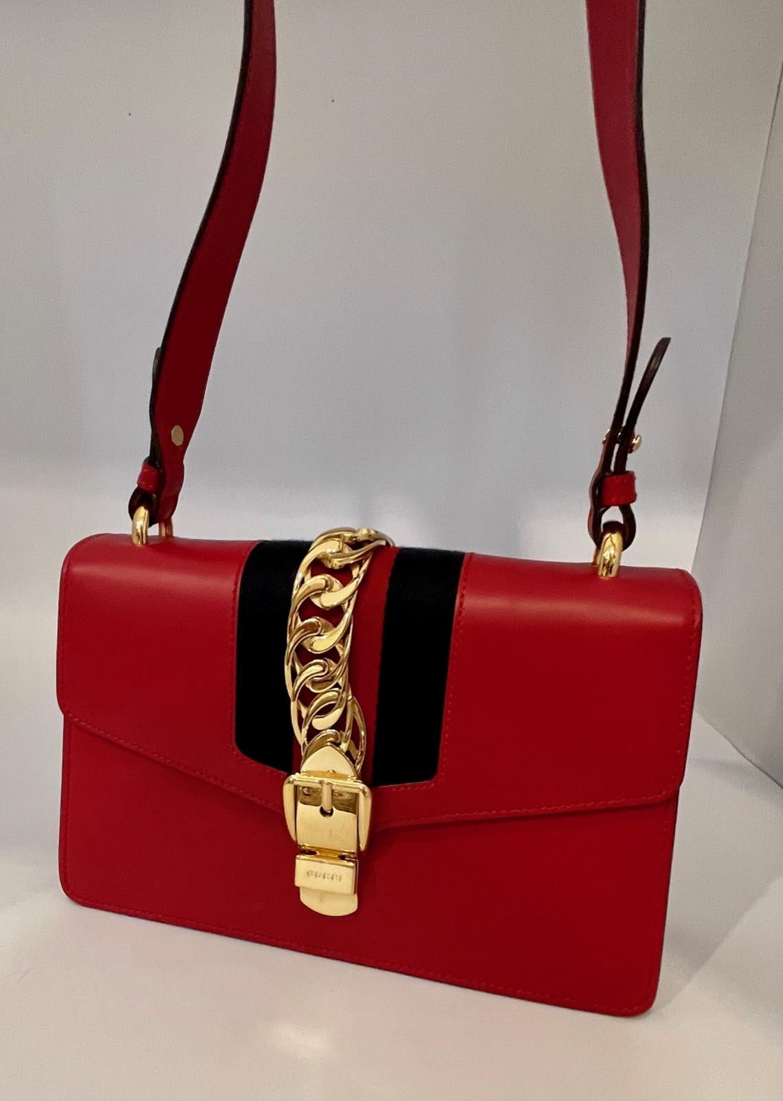 designer red leather handbags