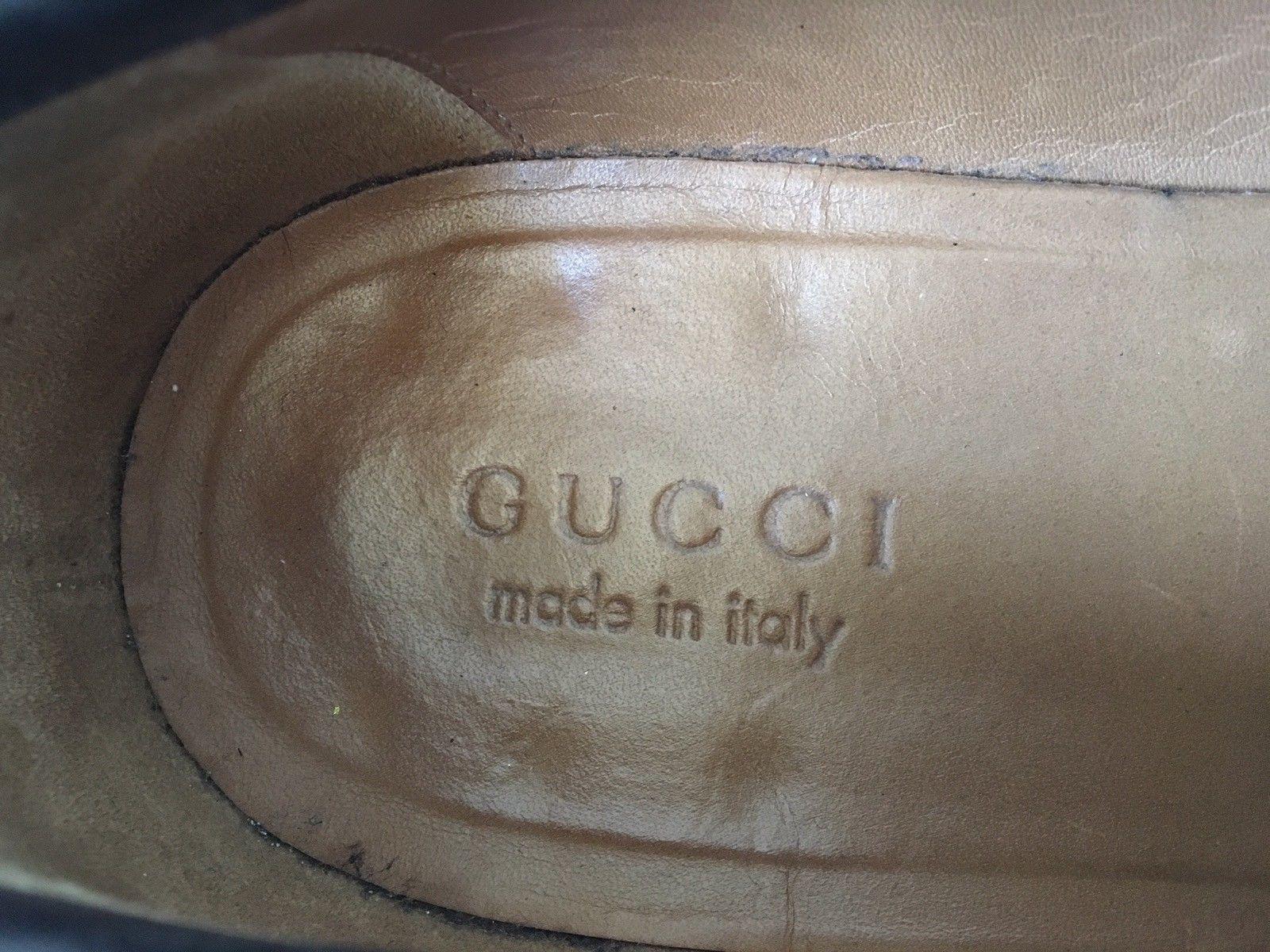 Black Authentic Gucci Mens Horsebit Loafers