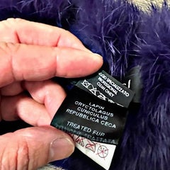 Authentic Gucci Tom Ford Rare Dyed Rabbit Fur Crest Scarf Made in Italy