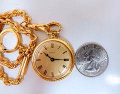 Authentic Gueblin 14 Karat Pocket Watch & Chain