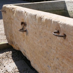 Authentic Hand-Carved Antique Garden Stone Trough