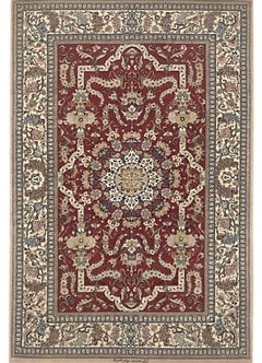 Authentic Hand Knotted Medallion Floral Silk Isfahan Rug