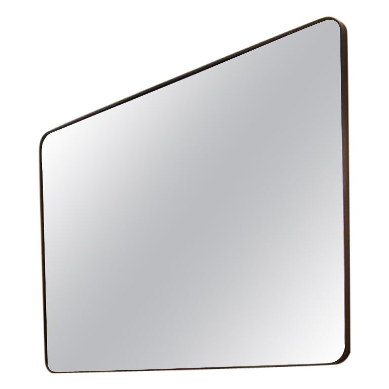 Authentic Hand made Rectangular Artisan Mirror Black Iron Finish Frame XS