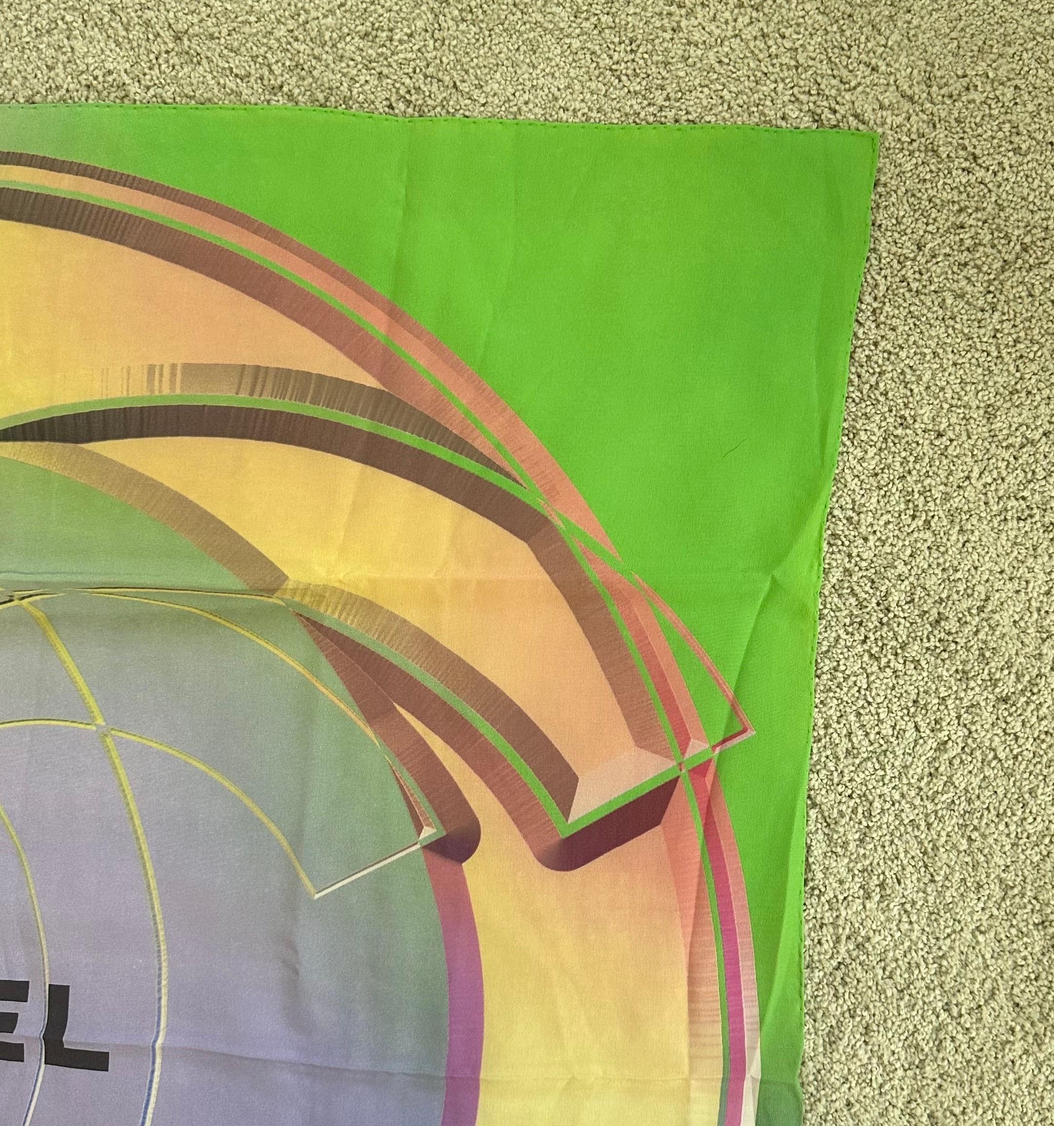 Authentic Hand Rolled Italian Silk Scarf by Chanel For Sale 1