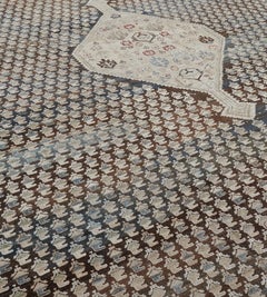 Authentic Hand-woven Antique, Circa 1912, Wool Persian Malayer Rug