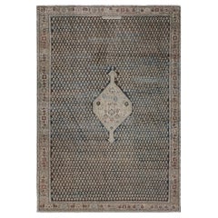 Authentic Hand-woven Antique, Circa 1912, Wool Persian Malayer Rug
