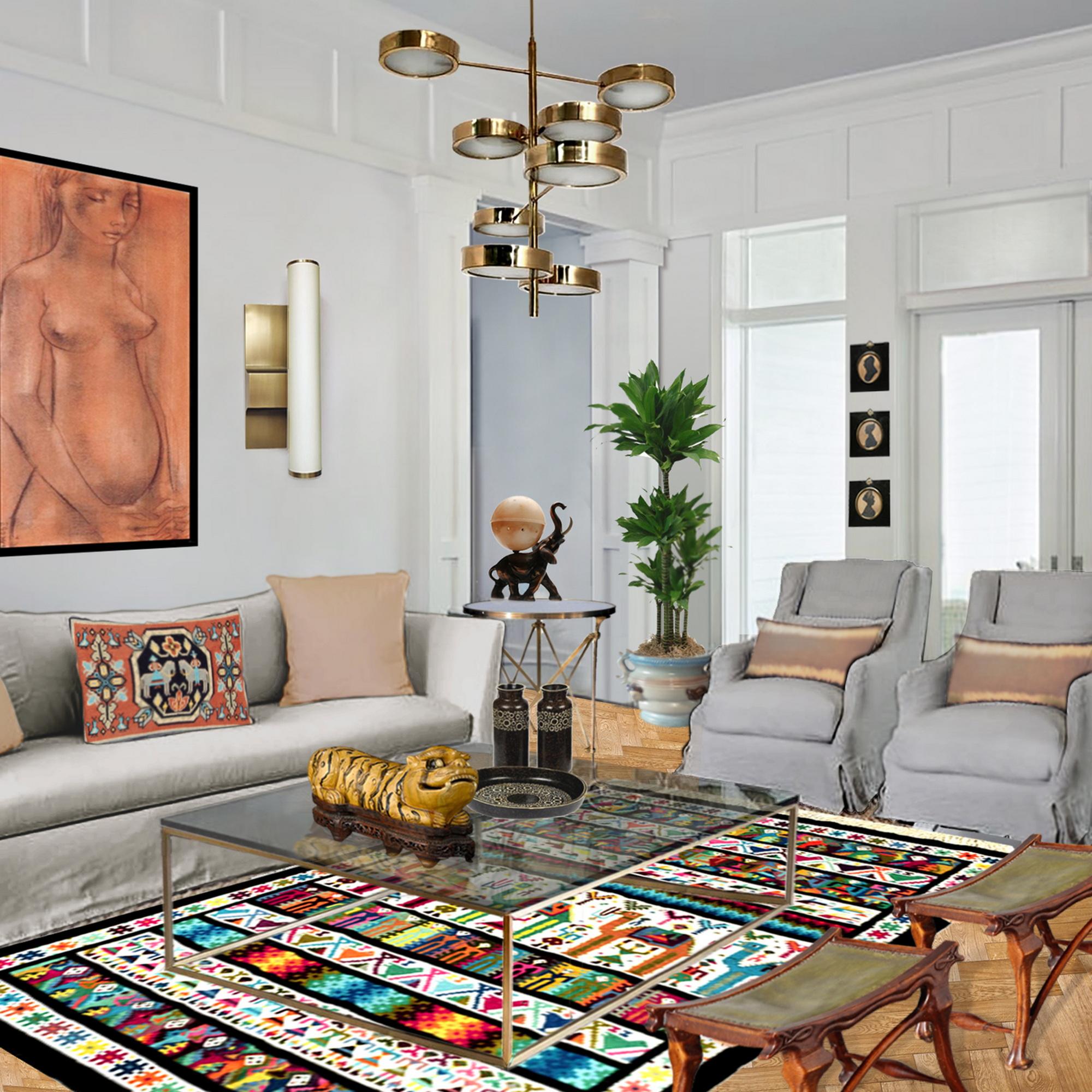 Dieser exquisite handgefertigte Gafsa-Teppich ist ein lebendiges Zeugnis des reichen tunesischen Textilerbes. Mit einer beeindruckenden Größe von 2x3 Metern stammt dieses authentische Stück aus Gafsa, einer Region, die für ihre jahrhundertealten