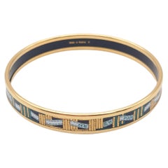 Authentic Hermes Bracelet Retro Enamel Bangle ”Band”