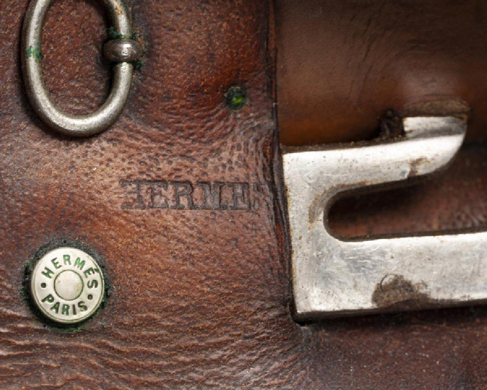 Authentic Hermes Vintage Leather Saddle 4