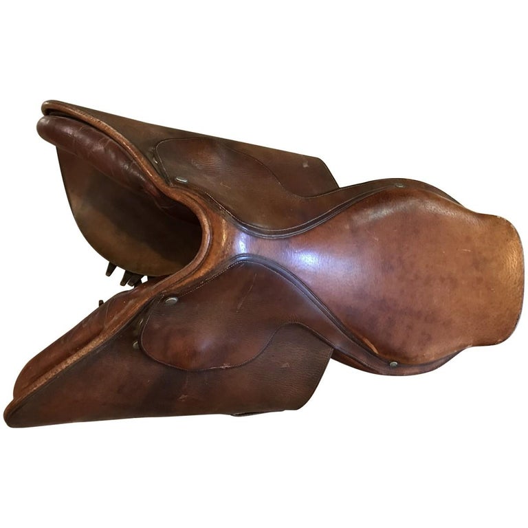 Authentic Hermes Vintage Leather Saddle at 1stDibs hermes leather saddle