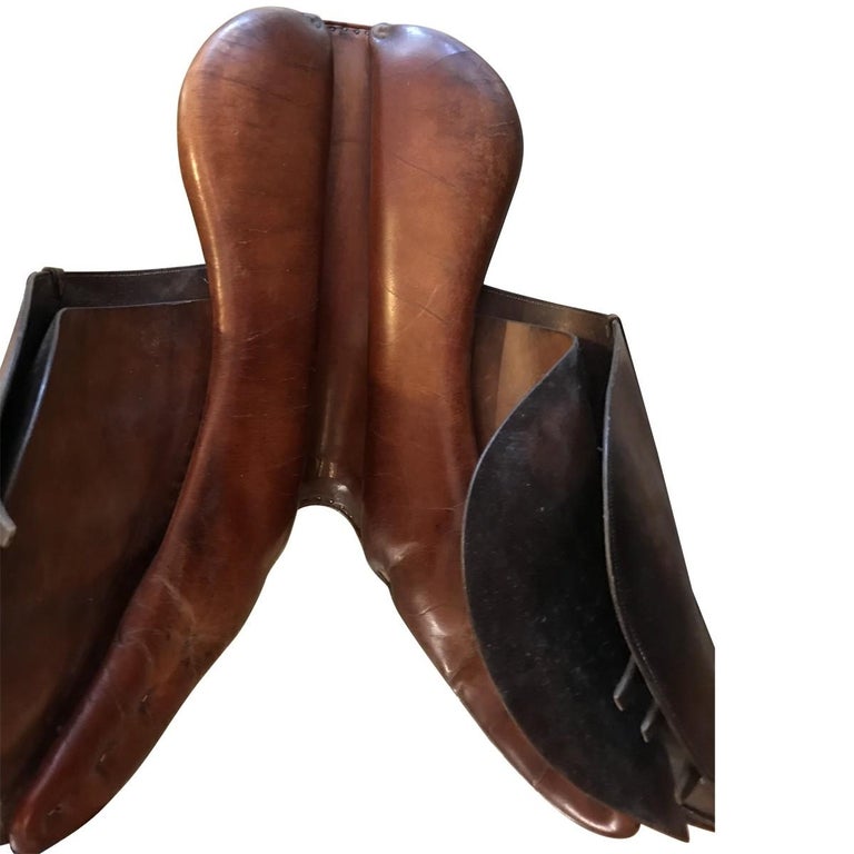 Authentic Hermes Vintage Leather Saddle at 1stDibs