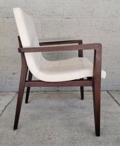 Authentic Holly Hunt Studio H Leather Scoop Dining Armchairs Set 8