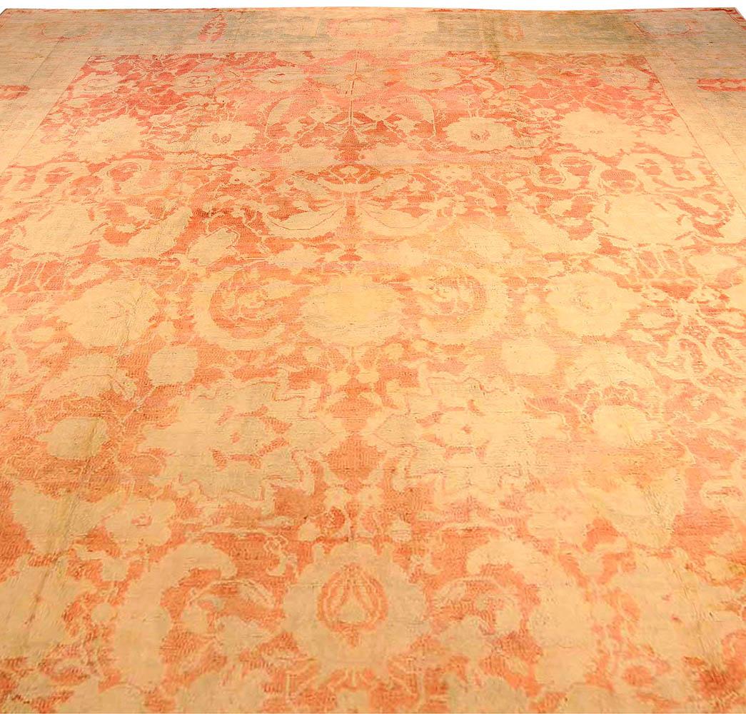 Authentic Indian Cotton Agra Rug In Good Condition For Sale In New York, NY