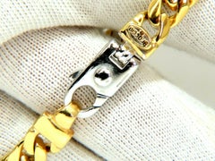 Authentic Italian Braccio Men's Diamond Curb Link Bracelet 14 Karat