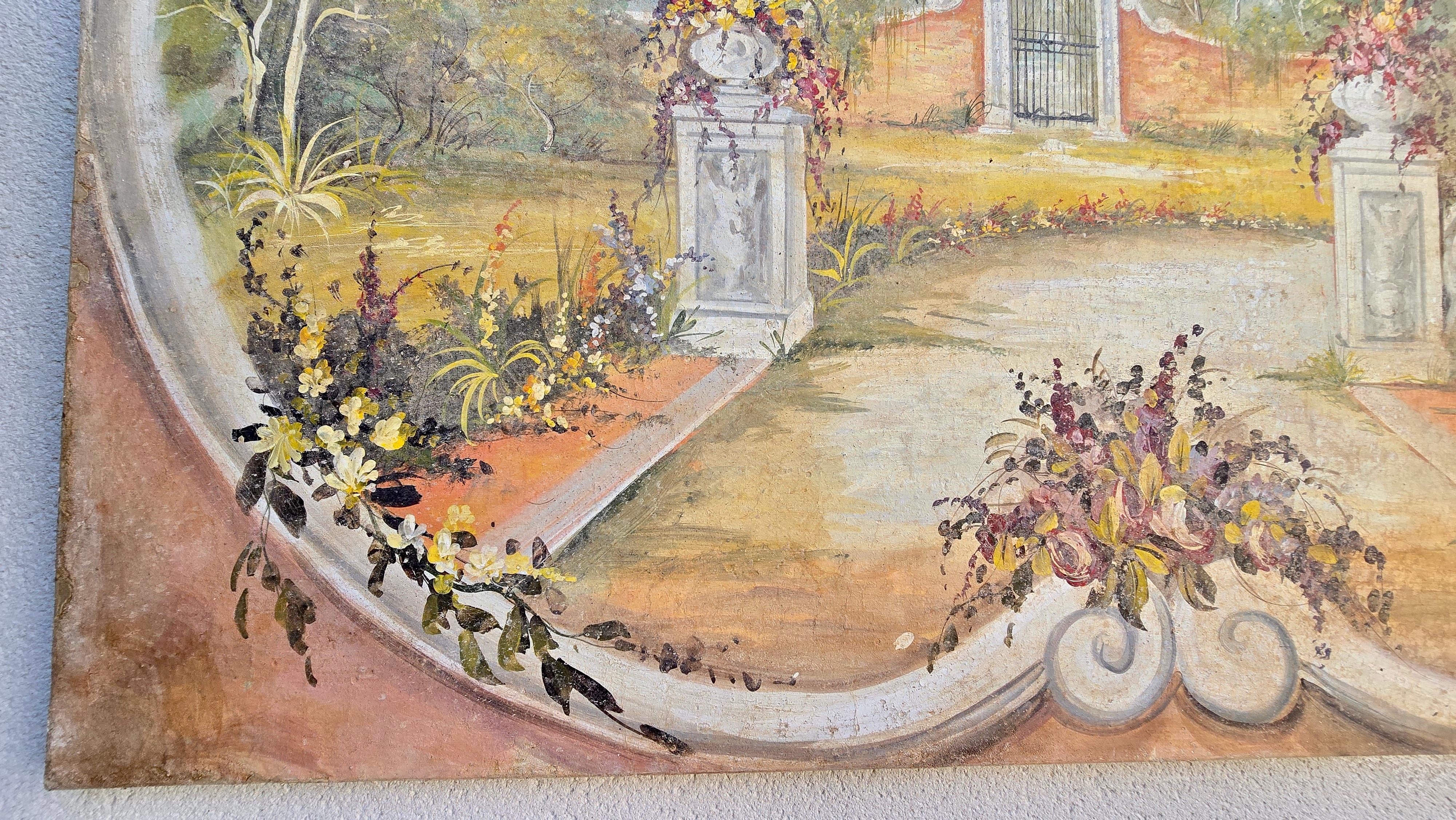 Authentischer italienischer Fresco im römischen Stil (Italienisch) im Angebot