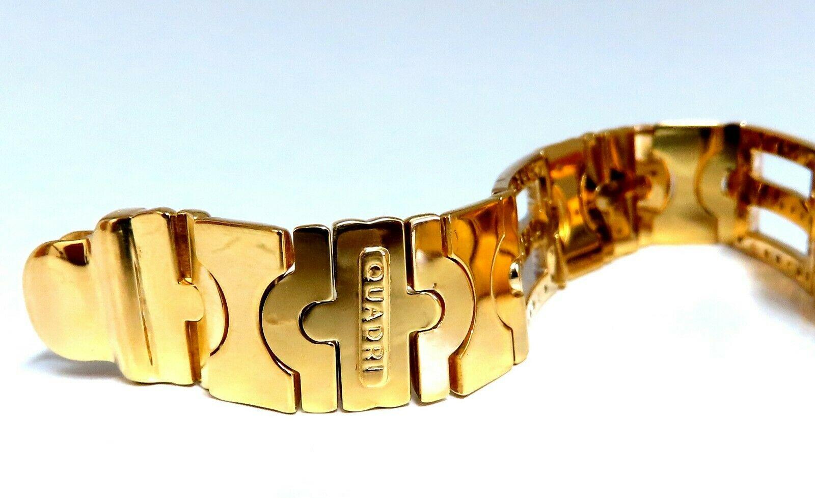 Round Cut Authentic Italian Men's Diamond Byzantine Deco Link Bracelet 18 Karat