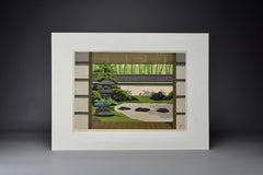 Authentic Japanese Wood Block Print Kikyo by Masao Ido 1989