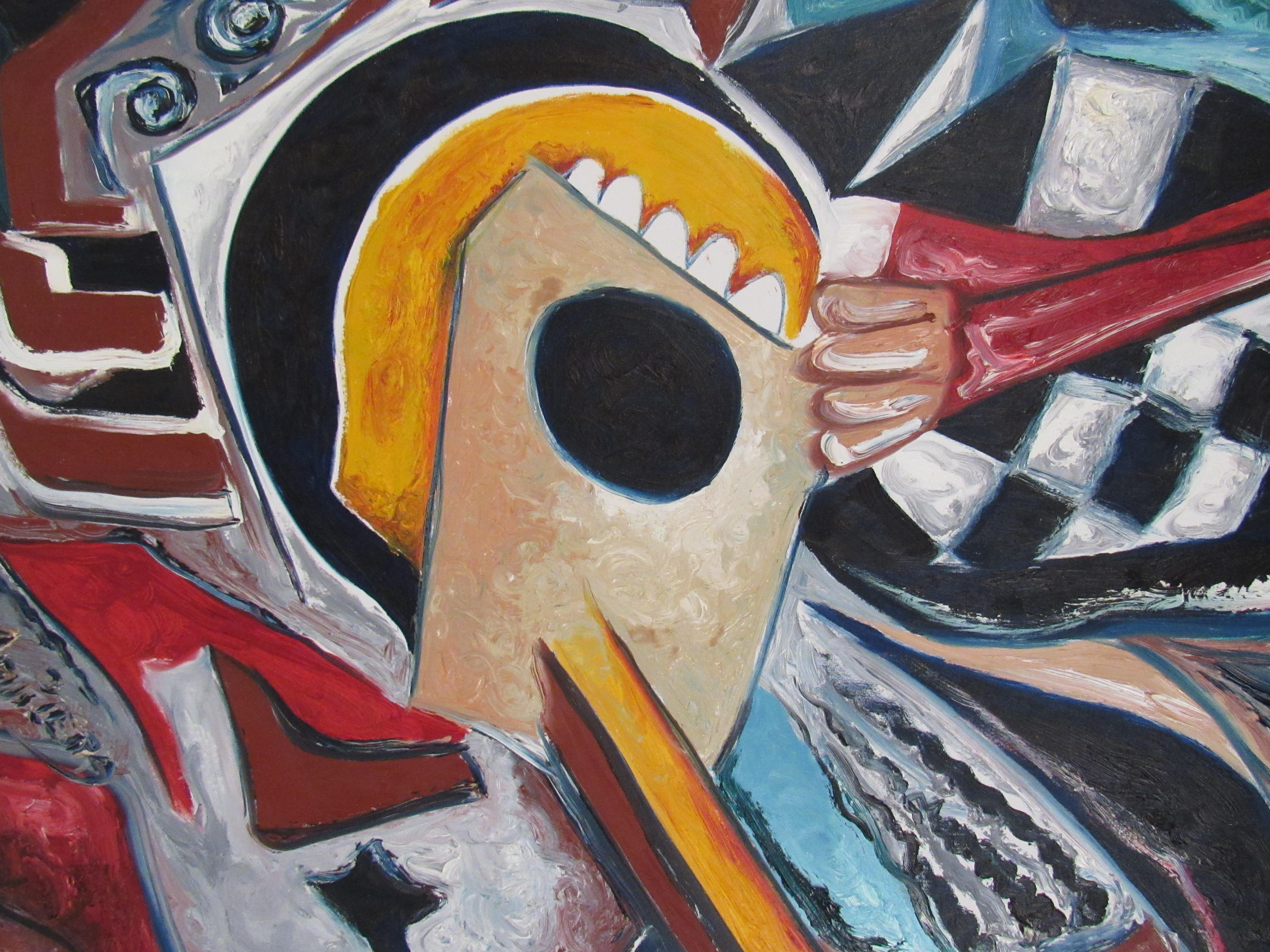 Sud-américain Authentique peinture à l'huile sur toile Julio Aguilera en vente