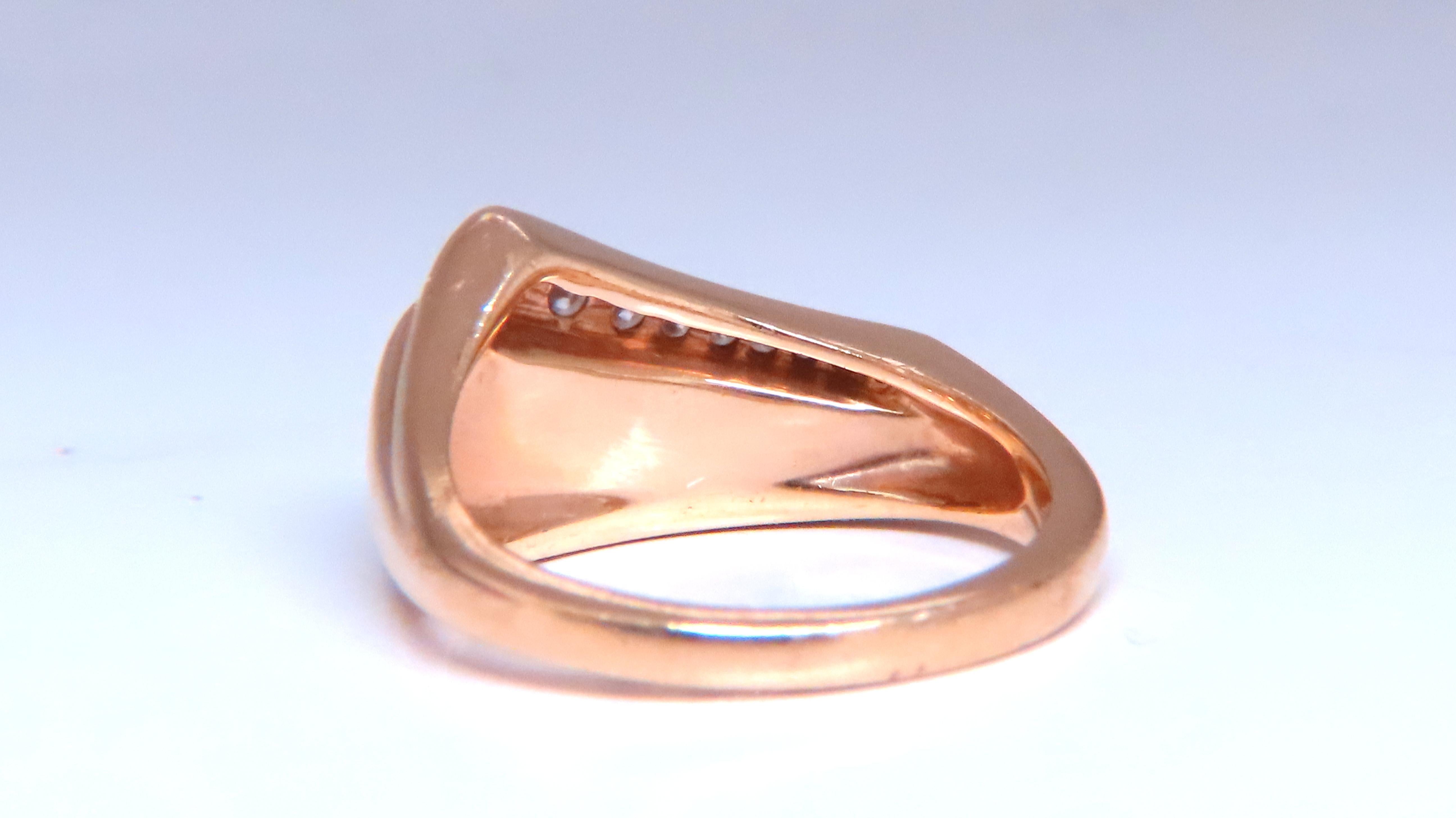 Contemporary Authentic Kabana Gold Grain Quartz Inlay Ring 14kt Gold Ref 12296 For Sale