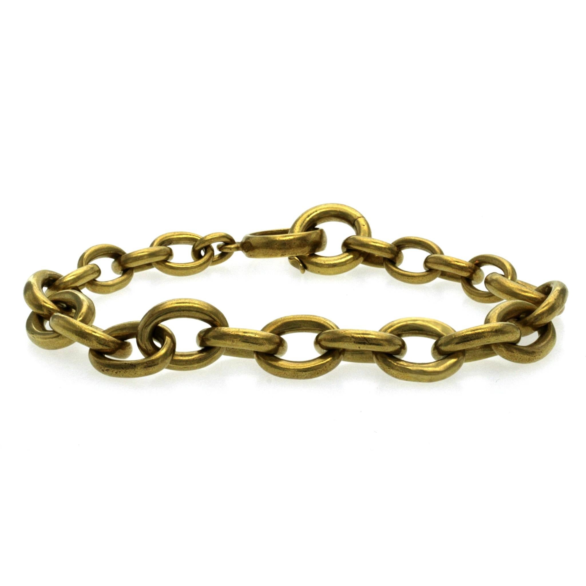 Authentic Kieselstein Cord 18 Karat Yellow Gold Link Bracelet In Excellent Condition For Sale In Los Angeles, CA