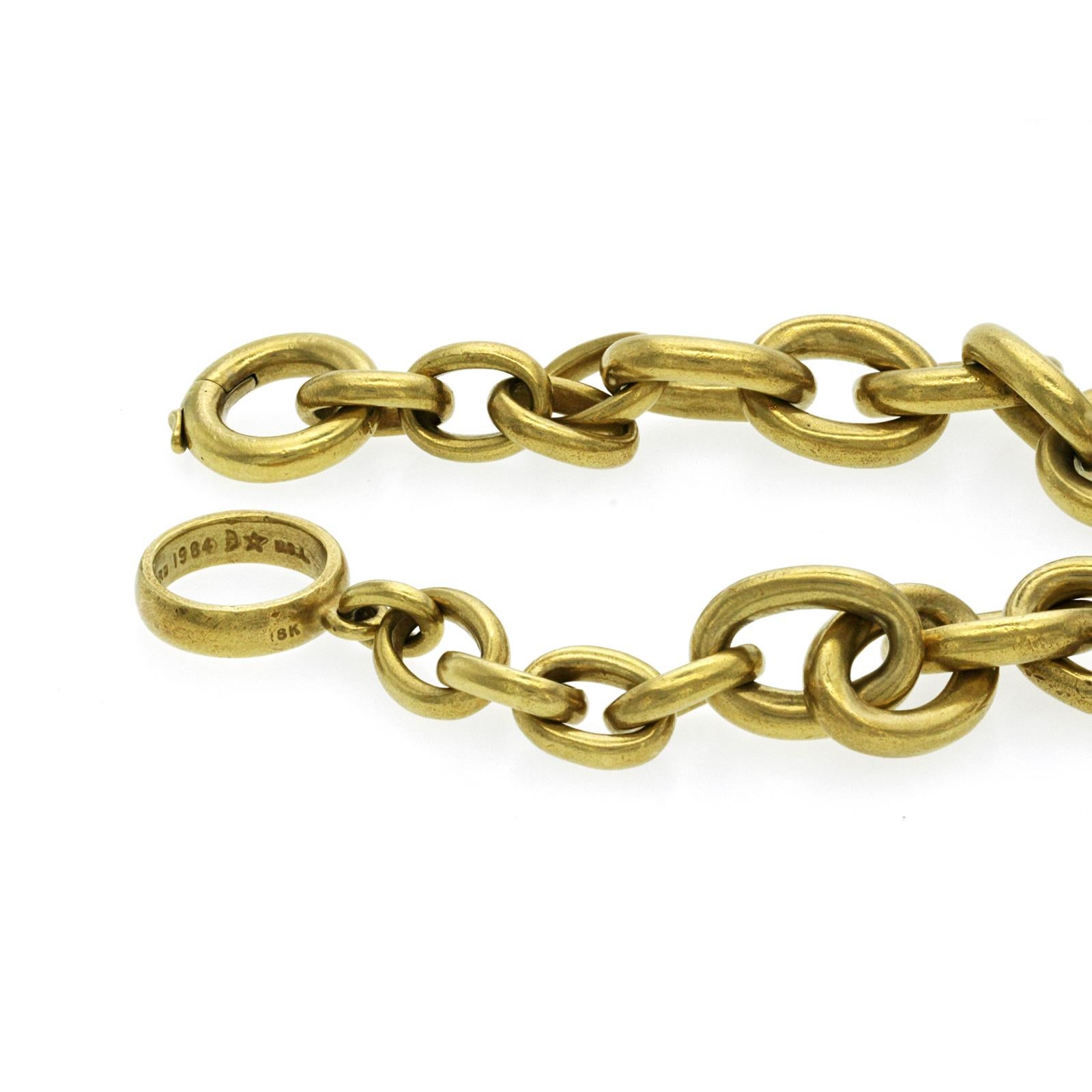 Authentic Kieselstein Cord 18 Karat Yellow Gold Link Bracelet For Sale 1