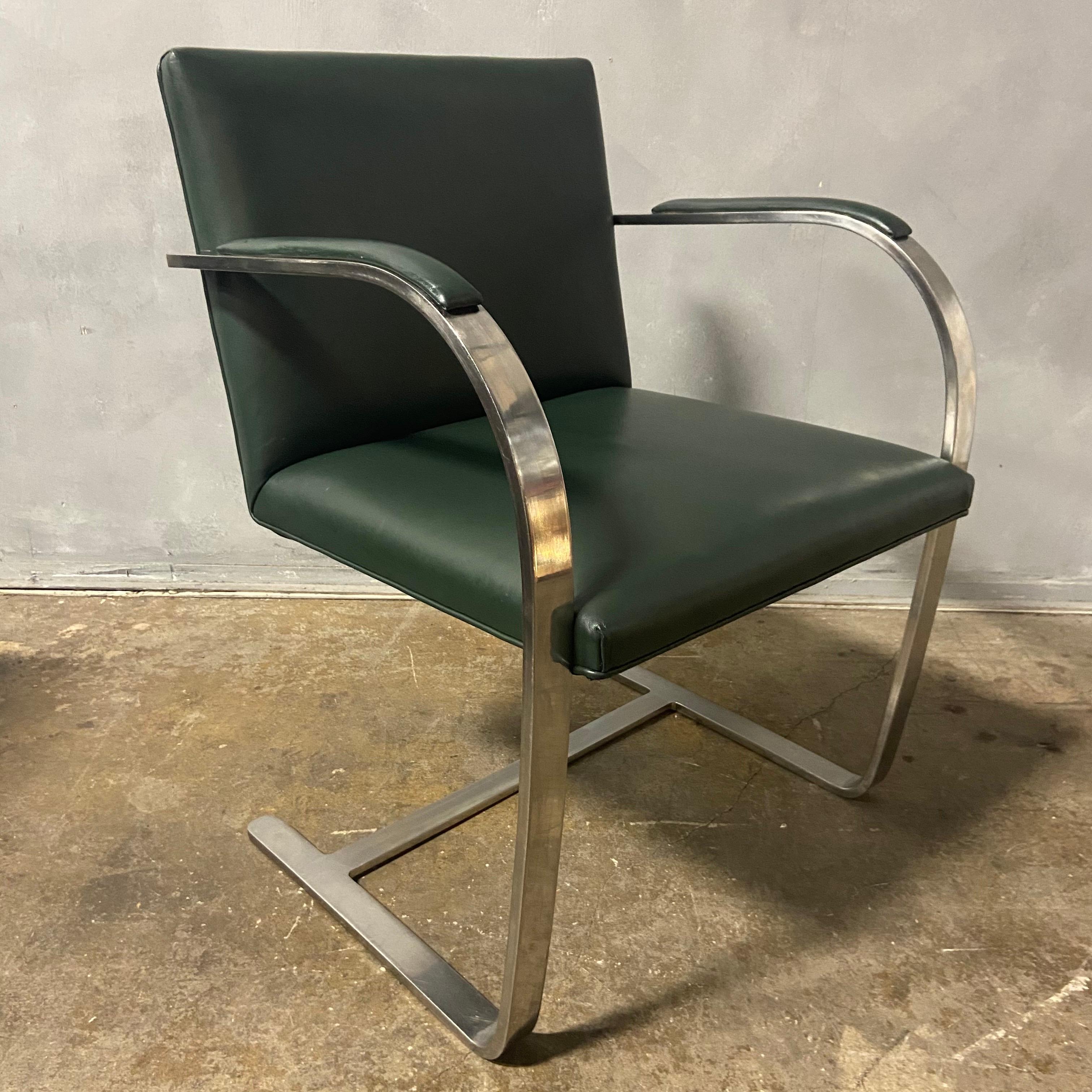 Authentic Knoll Brno Chairs by Mies van der Rohe in Stainless Steel 5