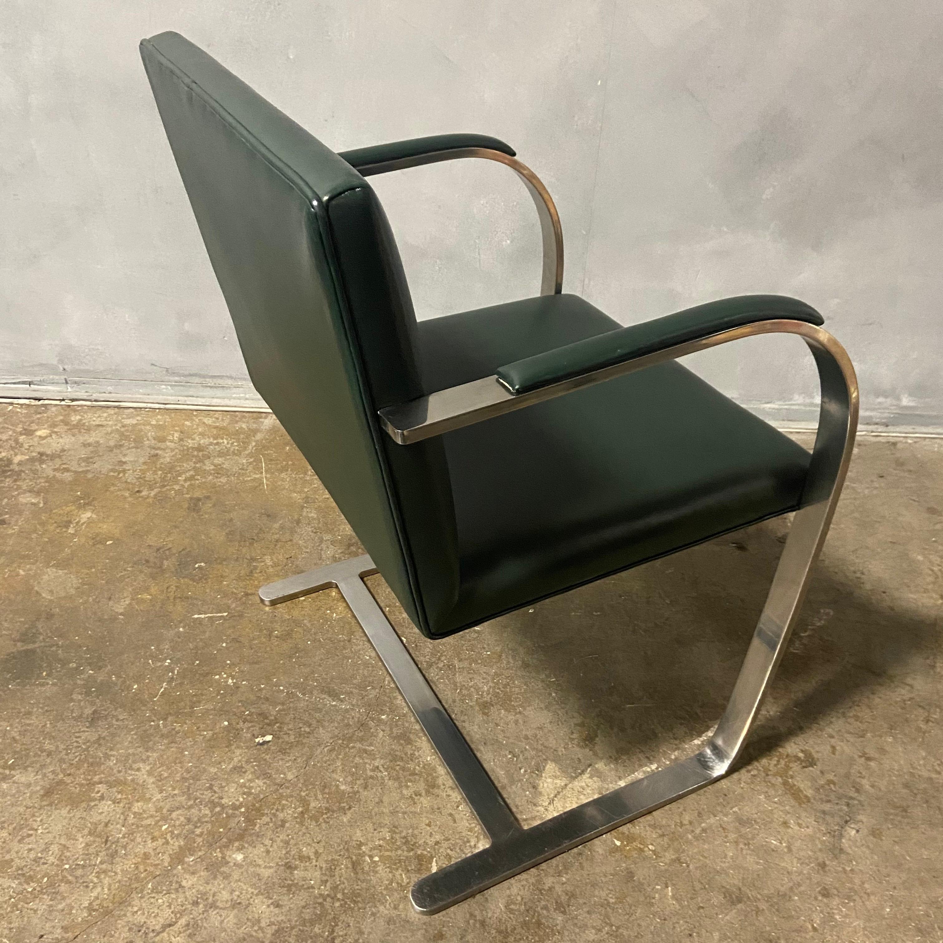 Authentic Knoll Brno Chairs by Mies van der Rohe in Stainless Steel 6