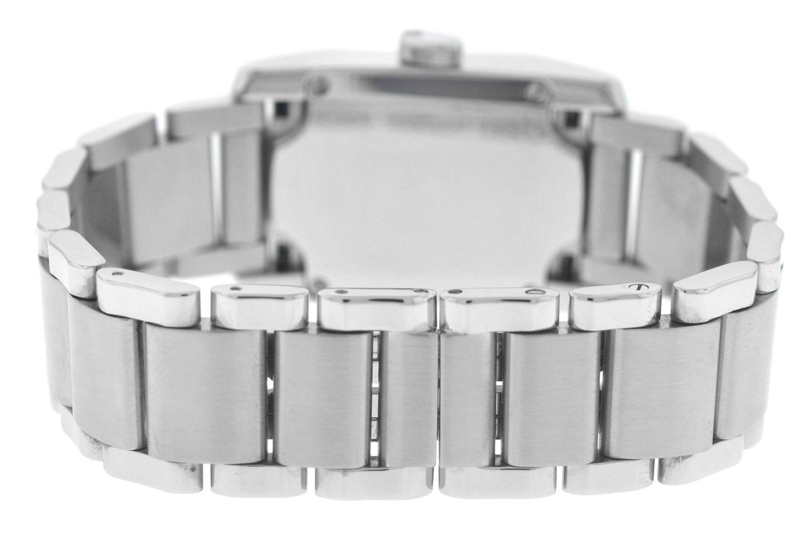 Authentic Ladies Baume & Mercier Steel Mother of Pearl Diamond Quartz Watch For Sale 2