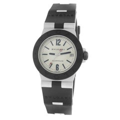 Authentic Ladies Bvlgari Diagono Aluminum Date Quartz Watch