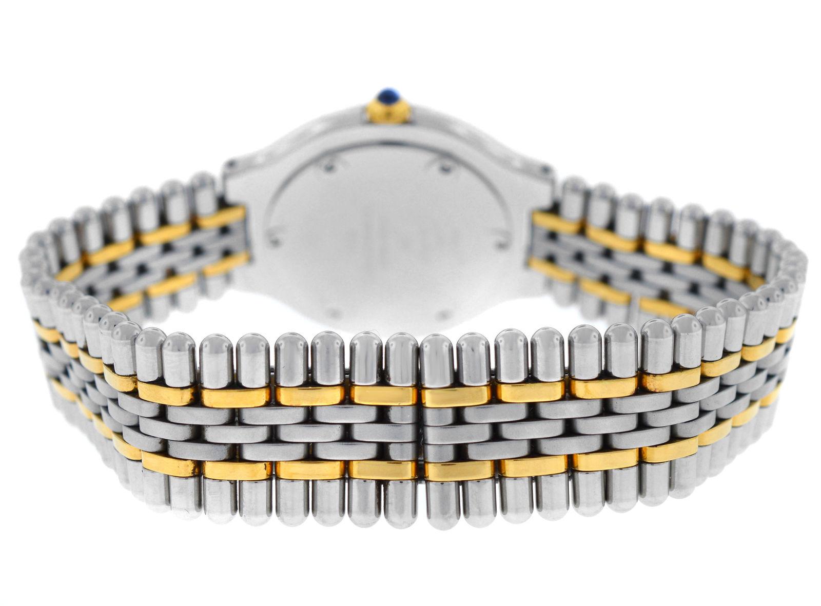 Women's Authentic Ladies Cartier Must de Cartier Quartz Steel Gold Watch For Sale