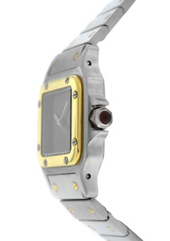 Authentic Ladies Cartier Santos Galbee Automatic Steel 18 Karat Gold Watch