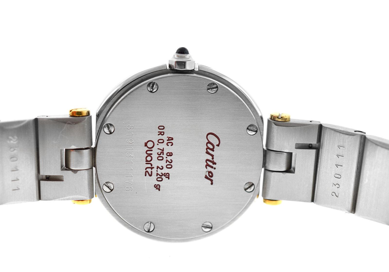 Authentic Ladies Cartier Santos Ronde 18 Karat Yellow Gold Quartz Watch In Excellent Condition In New York, NY