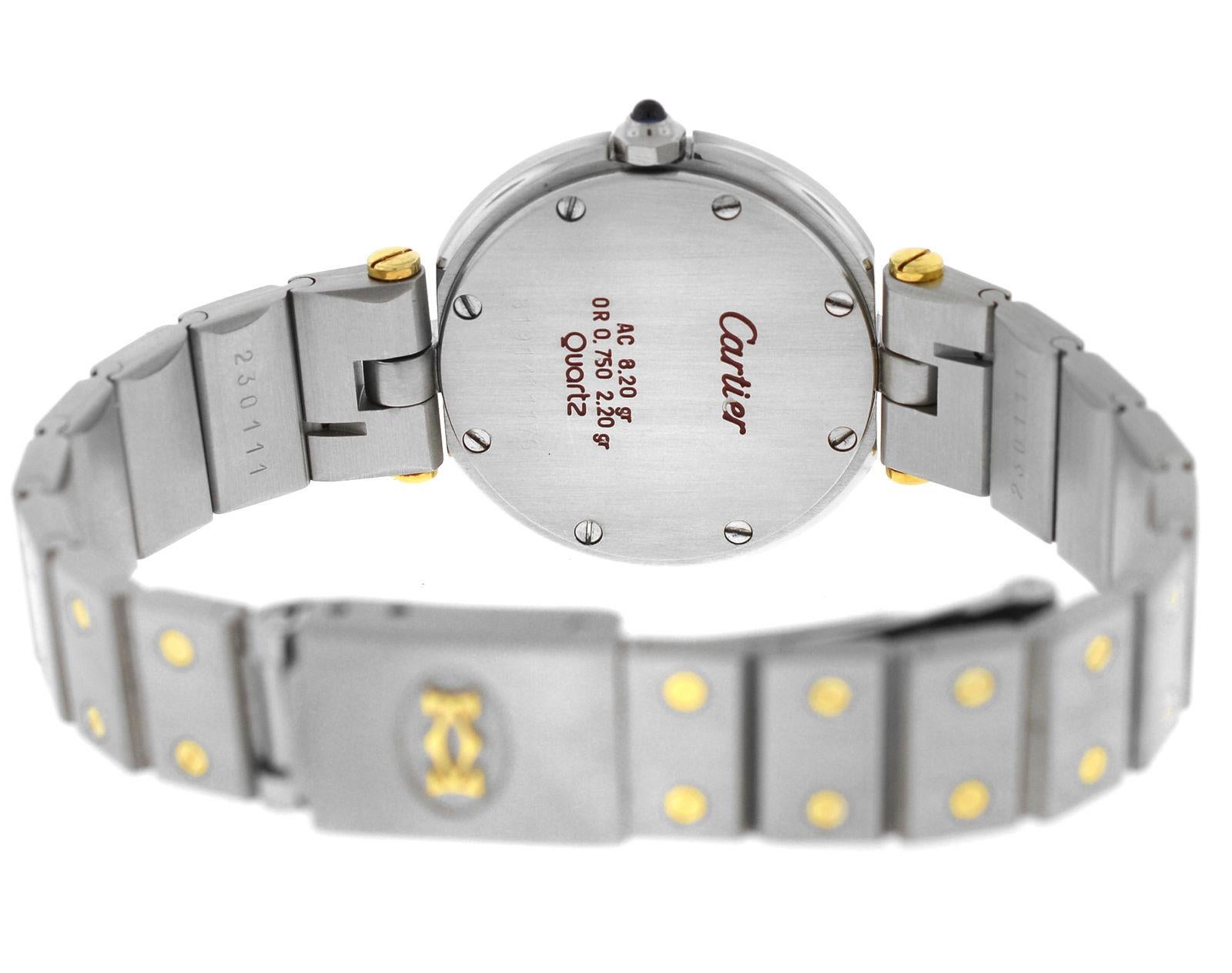 Women's Authentic Ladies Cartier Santos Ronde 18 Karat Yellow Gold Quartz Watch