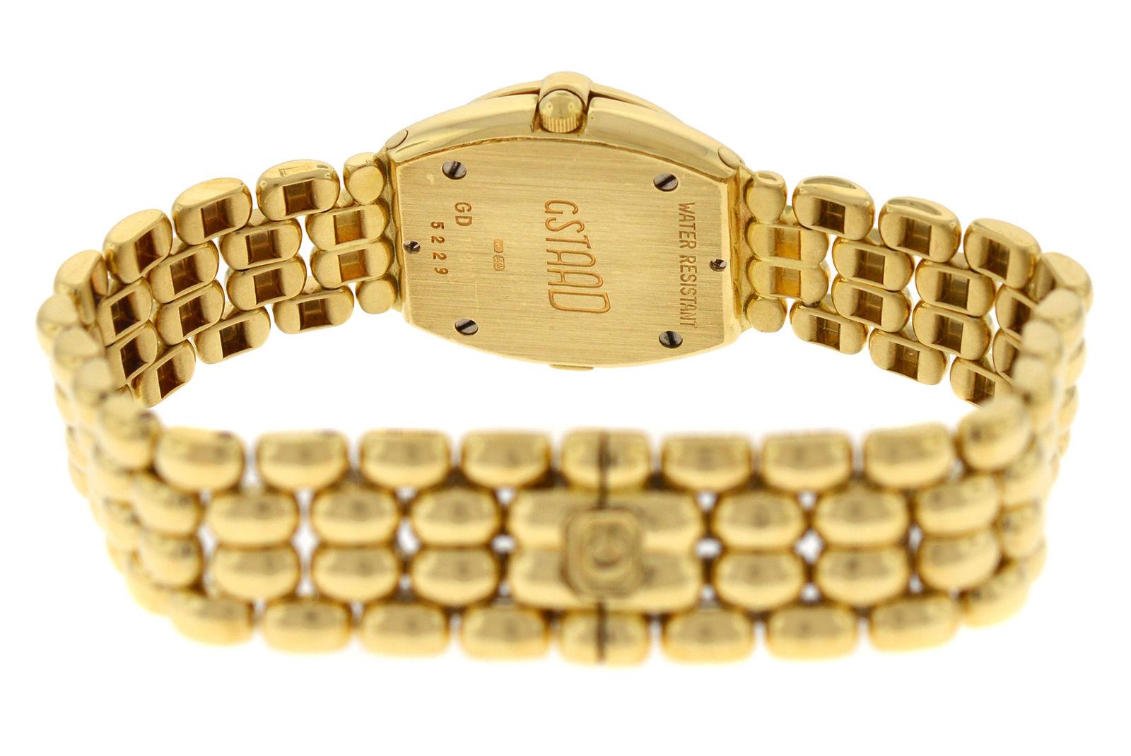 Authentic Ladies Chopard Gstaad Quartz 18 Karat Yellow Gold Watch For Sale 1