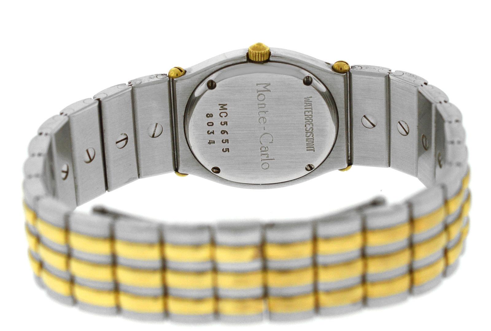 Modern Authentic Ladies Chopard Monte Carlo Steel 18 Karat Gold Quartz Watch For Sale