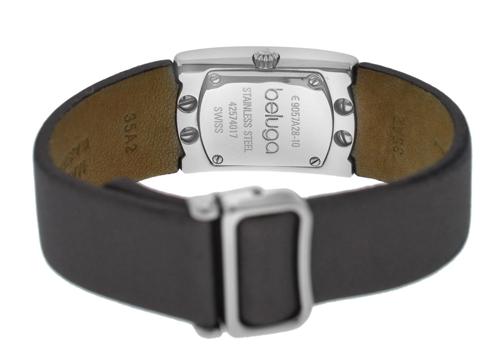 Authentic Ladies Ebel Beluga Steel Diamond Quartz Watch For Sale 1