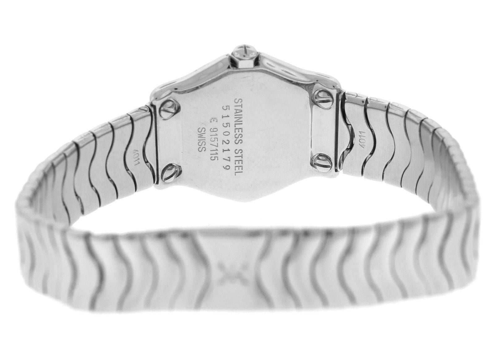 Women's Authentic Ladies Ebel Sport Wave Steel Diamond Quartz Watch For Sale
