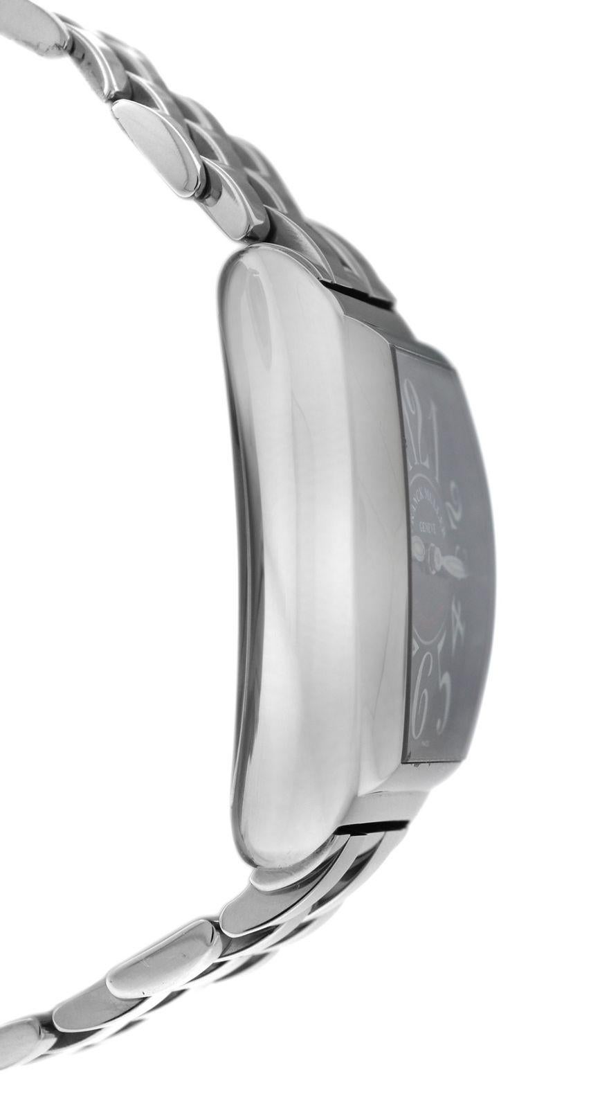 Modern Authentic Ladies Franck Muller Conquistador 8005 L Quartz Steel Watch For Sale