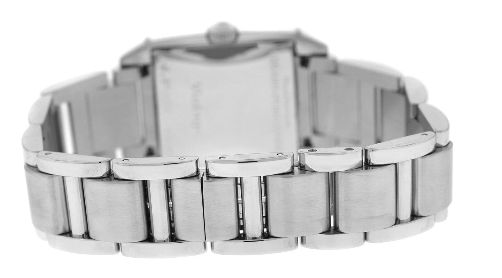 Authentic Ladies Girard Perregaux Vintage Steel Diamond Quartz Watch For Sale 1