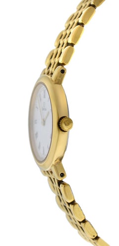 Authentic Ladies Omega Deville 18 Karat Yellow Gold Plated SS Quartz Watch