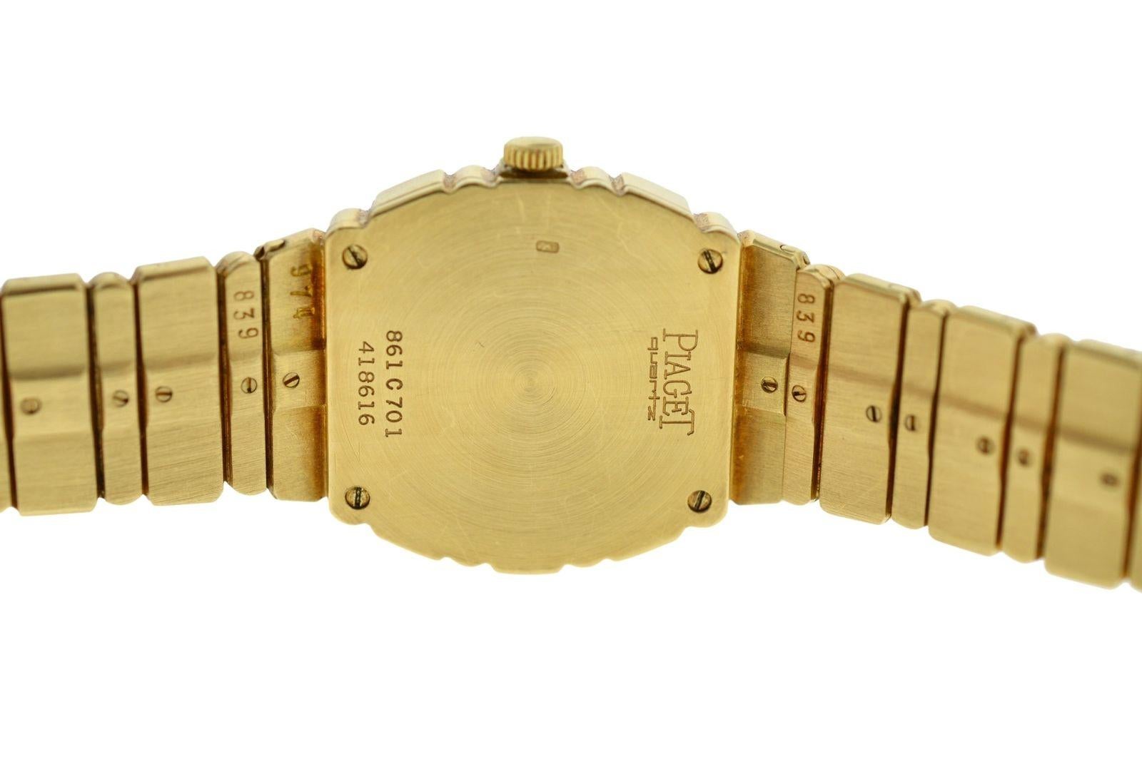 piaget polo 18k gold quartz