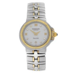Authentic Ladies Raymond Weil Parsifal Steel Gold Mother of Pearl Diamond Watch