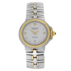 Raymond Weil Parsifal Montre authentique en acier, or, nacre et diamants, pour femmes